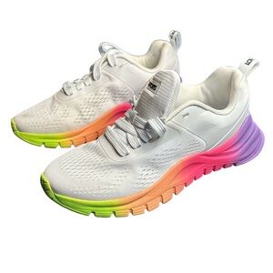 LOVE & SPORTS- Women's Lace Up Rainbow Combo High- Performance Active Shoes 6